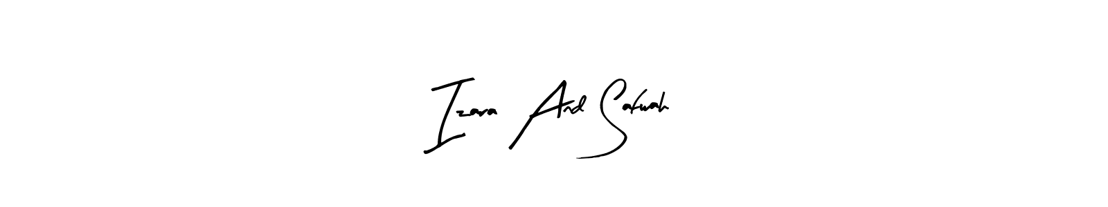How to Draw Izara And Safwah signature style? Arty Signature is a latest design signature styles for name Izara And Safwah. Izara And Safwah signature style 8 images and pictures png