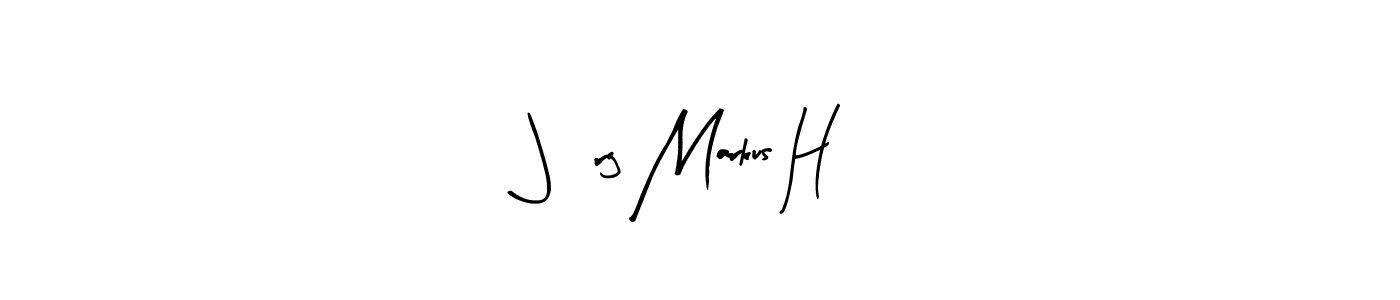 Arty Signature is a professional signature style that is perfect for those who want to add a touch of class to their signature. It is also a great choice for those who want to make their signature more unique. Get Jörg Markus H name to fancy signature for free. Jörg Markus H signature style 8 images and pictures png