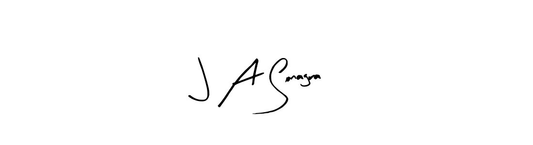 Also we have J A Sonagra name is the best signature style. Create professional handwritten signature collection using Arty Signature autograph style. J A Sonagra signature style 8 images and pictures png