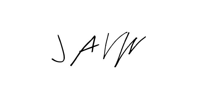 Similarly Arty Signature is the best handwritten signature design. Signature creator online .You can use it as an online autograph creator for name J A V W. J A V W signature style 8 images and pictures png