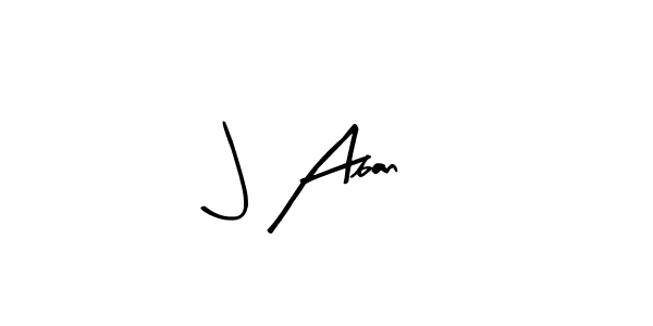 Design your own signature with our free online signature maker. With this signature software, you can create a handwritten (Arty Signature) signature for name J Aban. J Aban signature style 8 images and pictures png