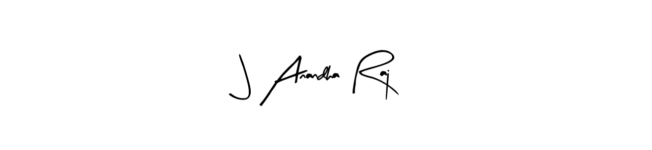 Create a beautiful signature design for name J Anandha Raj. With this signature (Arty Signature) fonts, you can make a handwritten signature for free. J Anandha Raj signature style 8 images and pictures png