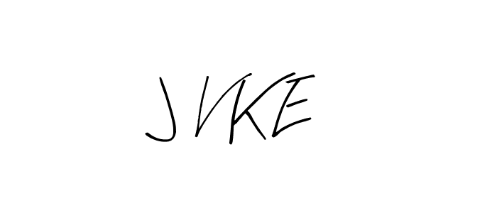 Create a beautiful signature design for name J V K E. With this signature (Arty Signature) fonts, you can make a handwritten signature for free. J V K E signature style 8 images and pictures png