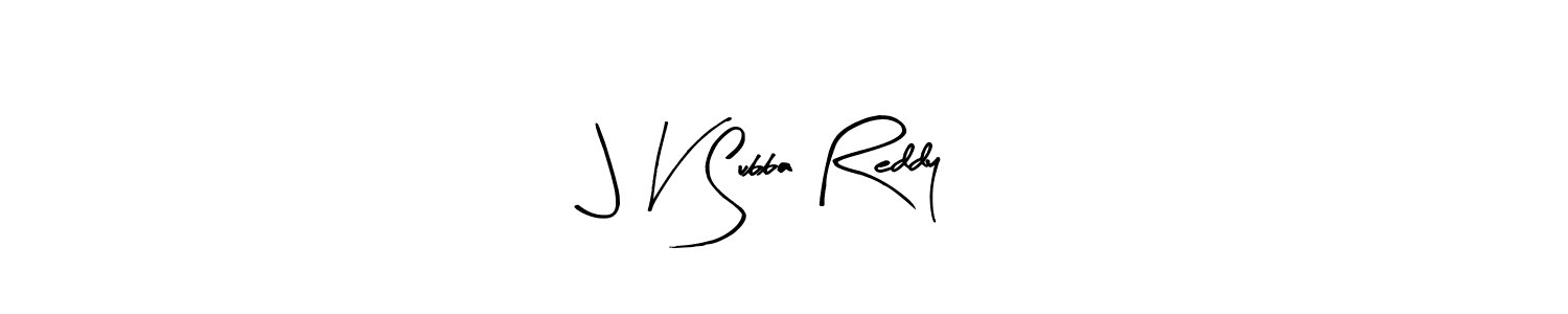 Arty Signature is a professional signature style that is perfect for those who want to add a touch of class to their signature. It is also a great choice for those who want to make their signature more unique. Get J V Subba Reddy name to fancy signature for free. J V Subba Reddy signature style 8 images and pictures png