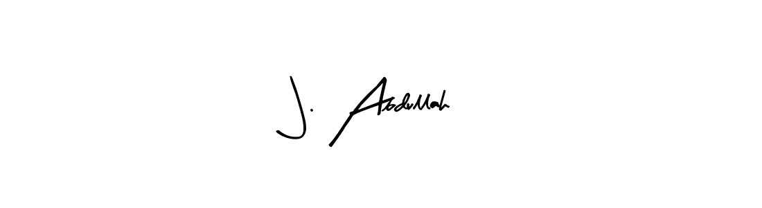 You should practise on your own different ways (Arty Signature) to write your name (J. Abdullah) in signature. don't let someone else do it for you. J. Abdullah signature style 8 images and pictures png