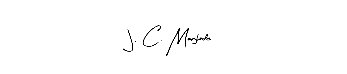 Also we have J. C. Marghade name is the best signature style. Create professional handwritten signature collection using Arty Signature autograph style. J. C. Marghade signature style 8 images and pictures png