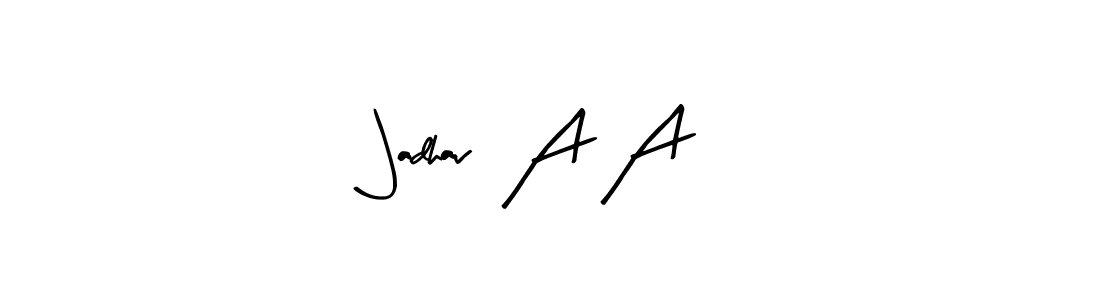 It looks lik you need a new signature style for name Jadhav  A A. Design unique handwritten (Arty Signature) signature with our free signature maker in just a few clicks. Jadhav  A A signature style 8 images and pictures png