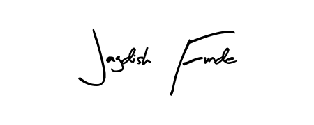 Similarly Arty Signature is the best handwritten signature design. Signature creator online. You can use it as an online autograph creator for name Jagdish Funde. Jagdish Funde signature style 8 images and pictures png