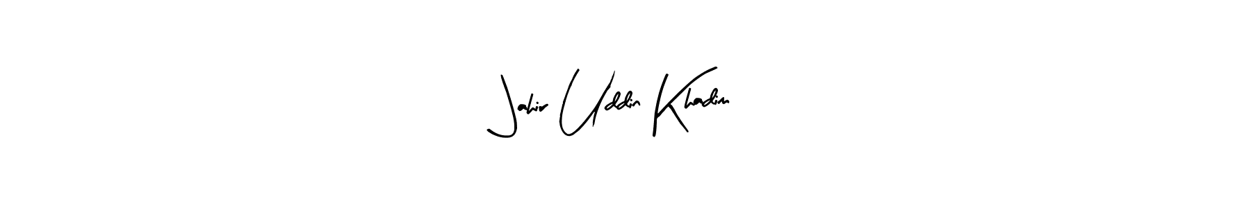 Design your own signature with our free online signature maker. With this signature software, you can create a handwritten (Arty Signature) signature for name Jahir Uddin Khadim. Jahir Uddin Khadim signature style 8 images and pictures png