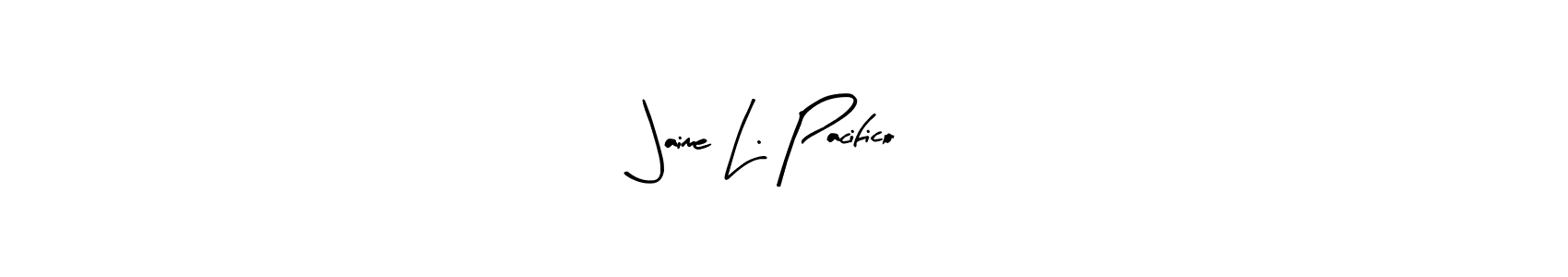 Make a beautiful signature design for name Jaime L. Pacifico. With this signature (Arty Signature) style, you can create a handwritten signature for free. Jaime L. Pacifico signature style 8 images and pictures png