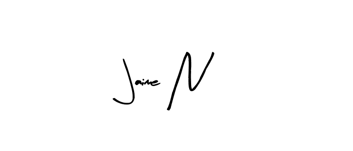 Create a beautiful signature design for name Jaime N. With this signature (Arty Signature) fonts, you can make a handwritten signature for free. Jaime N signature style 8 images and pictures png