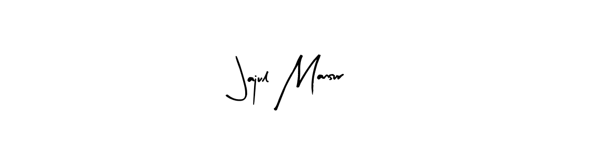 How to make Jajul Mansur name signature. Use Arty Signature style for creating short signs online. This is the latest handwritten sign. Jajul Mansur signature style 8 images and pictures png