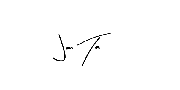 Arty Signature is a professional signature style that is perfect for those who want to add a touch of class to their signature. It is also a great choice for those who want to make their signature more unique. Get Jan Ta name to fancy signature for free. Jan Ta signature style 8 images and pictures png