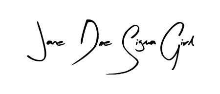 A timeless handwritten aesthetic for Jane Doe Sigma Girl. The Arty Signature font gives your signature a handcrafted feel with natural curves. Jane Doe Sigma Girl signature style 8 images and pictures png