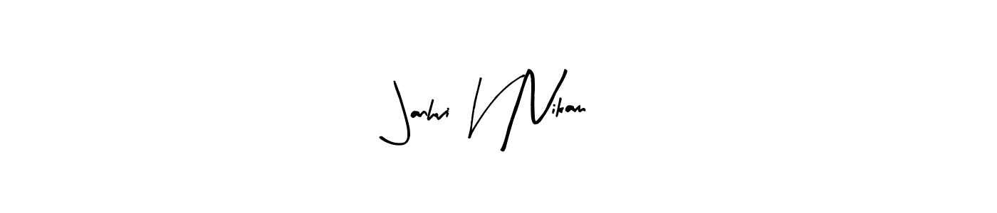 Design your own signature with our free online signature maker. With this signature software, you can create a handwritten (Arty Signature) signature for name Janhvi V Nikam. Janhvi V Nikam signature style 8 images and pictures png