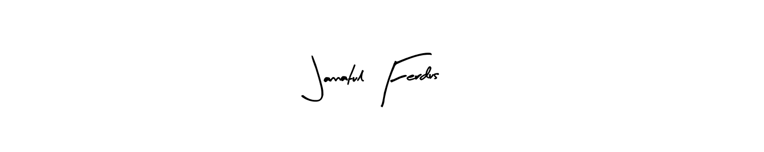How to make Jannatul Ferdus name signature. Use Arty Signature style for creating short signs online. This is the latest handwritten sign. Jannatul Ferdus signature style 8 images and pictures png