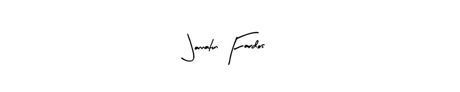 How to make Jannatun Fardos name signature. Use Arty Signature style for creating short signs online. This is the latest handwritten sign. Jannatun Fardos signature style 8 images and pictures png