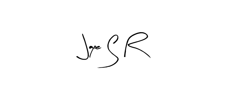 Make a beautiful signature design for name Jape S R. With this signature (Arty Signature) style, you can create a handwritten signature for free. Jape S R signature style 8 images and pictures png