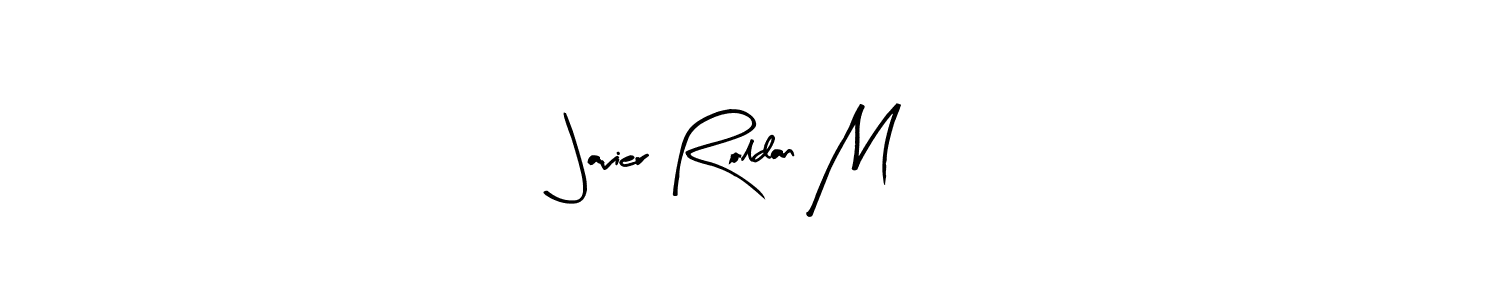 How to make Javier Roldan M name signature. Use Arty Signature style for creating short signs online. This is the latest handwritten sign. Javier Roldan M signature style 8 images and pictures png