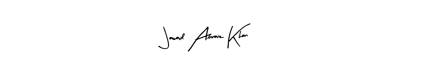 Arty Signature is a professional signature style that is perfect for those who want to add a touch of class to their signature. It is also a great choice for those who want to make their signature more unique. Get Jawad Abraiz Khan name to fancy signature for free. Jawad Abraiz Khan signature style 8 images and pictures png