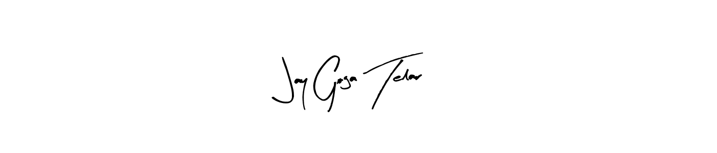Create a beautiful signature design for name Jay Goga Telar. With this signature (Arty Signature) fonts, you can make a handwritten signature for free. Jay Goga Telar signature style 8 images and pictures png