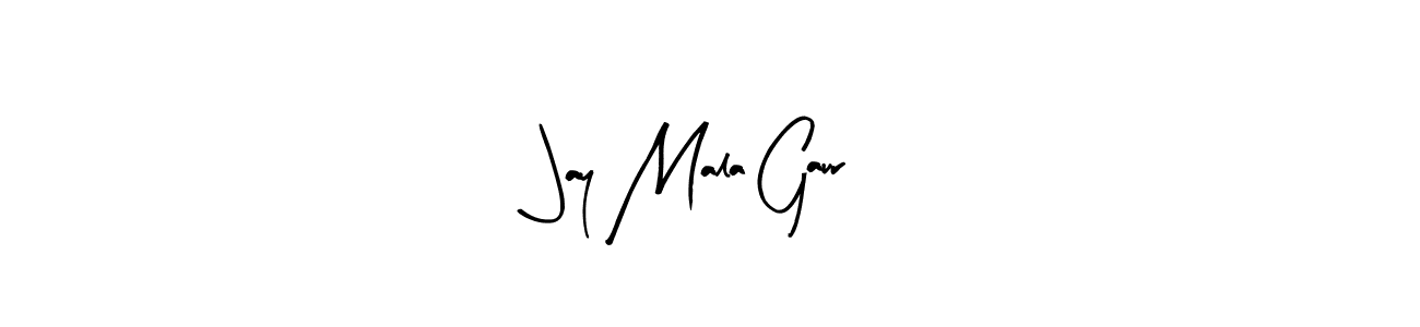 How to make Jay Mala Gaur name signature. Use Arty Signature style for creating short signs online. This is the latest handwritten sign. Jay Mala Gaur signature style 8 images and pictures png