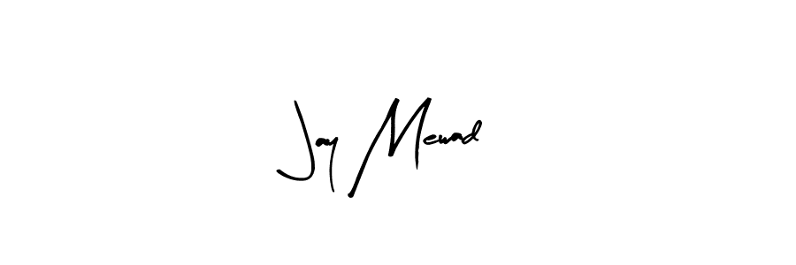 How to make Jay Mewad name signature. Use Arty Signature style for creating short signs online. This is the latest handwritten sign. Jay Mewad signature style 8 images and pictures png