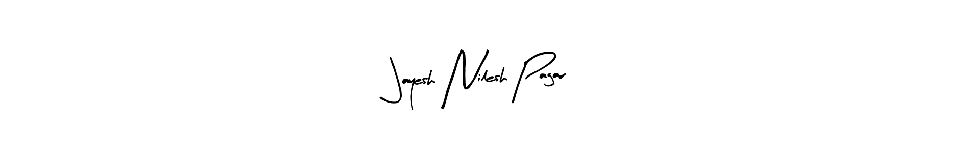The best way (Arty Signature) to make a short signature is to pick only two or three words in your name. The name Jayesh Nilesh Pagar include a total of six letters. For converting this name. Jayesh Nilesh Pagar signature style 8 images and pictures png