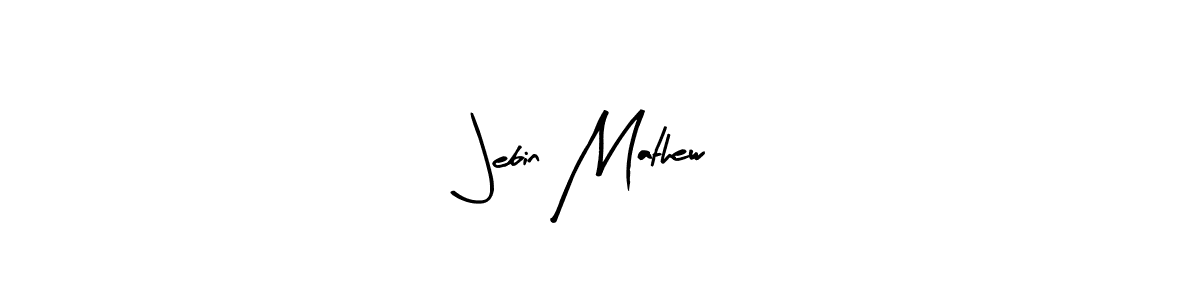 Make a beautiful signature design for name Jebin Mathew. With this signature (Arty Signature) style, you can create a handwritten signature for free. Jebin Mathew signature style 8 images and pictures png