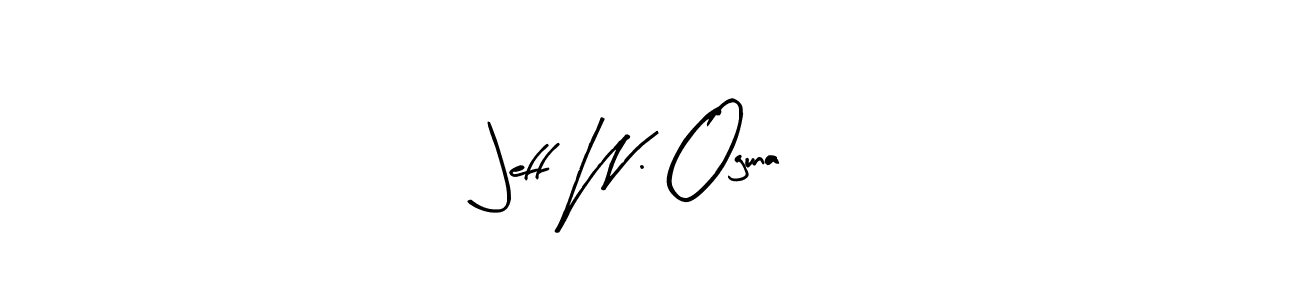 Best and Professional Signature Style for Jeff W. Oguna. Arty Signature Best Signature Style Collection. Jeff W. Oguna signature style 8 images and pictures png