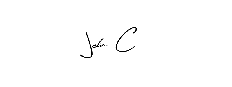 Create a beautiful signature design for name Jefin. C. With this signature (Arty Signature) fonts, you can make a handwritten signature for free. Jefin. C signature style 8 images and pictures png