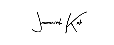 Create a beautiful signature design for name Jeremiah Kok. With this signature (Arty Signature) fonts, you can make a handwritten signature for free. Jeremiah Kok signature style 8 images and pictures png