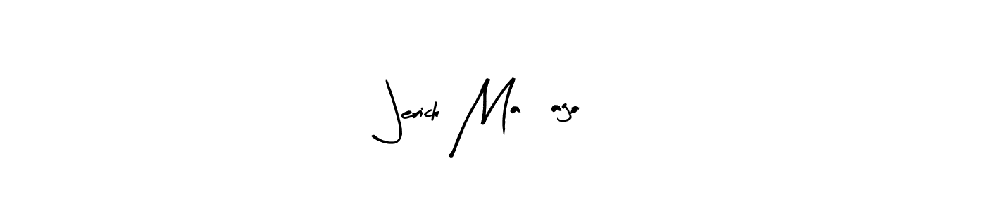 Design your own signature with our free online signature maker. With this signature software, you can create a handwritten (Arty Signature) signature for name Jerick Mañago. Jerick Mañago signature style 8 images and pictures png