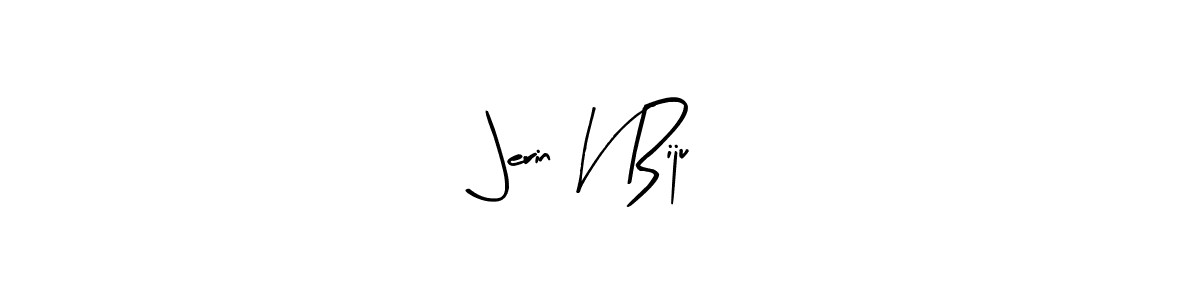 Create a beautiful signature design for name Jerin V Biju. With this signature (Arty Signature) fonts, you can make a handwritten signature for free. Jerin V Biju signature style 8 images and pictures png