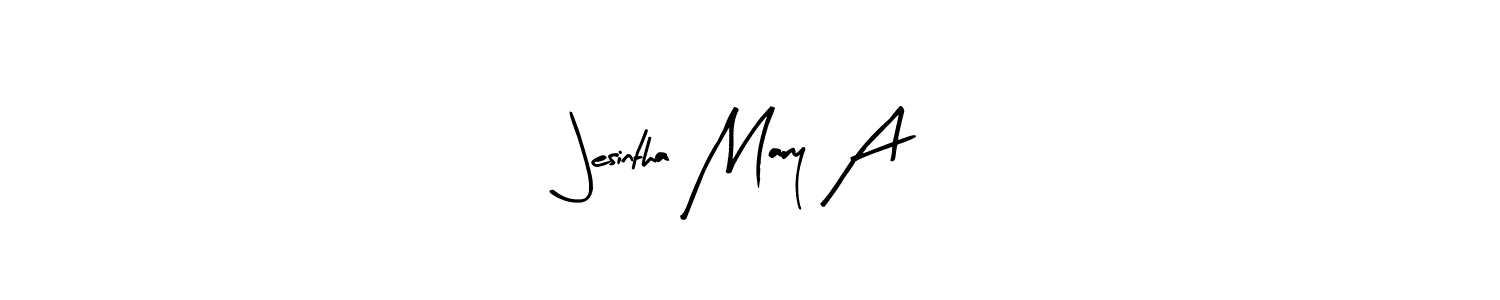Use a signature maker to create a handwritten signature online. With this signature software, you can design (Arty Signature) your own signature for name Jesintha Mary A. Jesintha Mary A signature style 8 images and pictures png