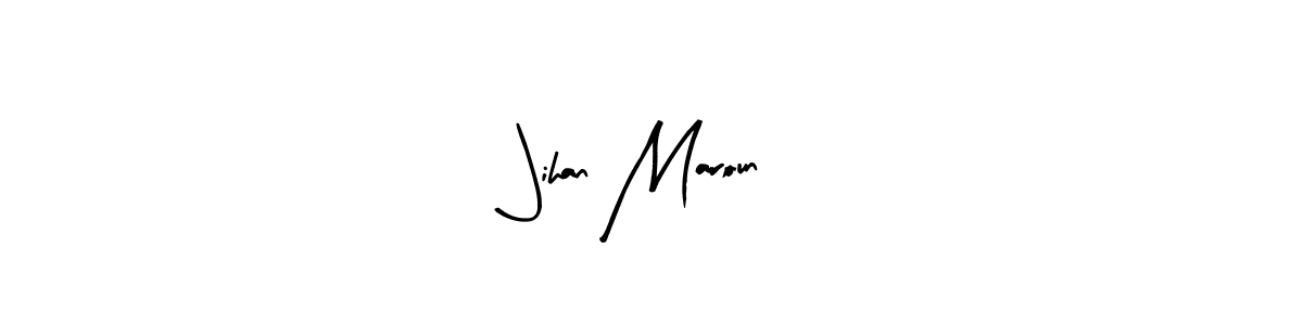 Make a beautiful signature design for name Jihan Maroun. With this signature (Arty Signature) style, you can create a handwritten signature for free. Jihan Maroun signature style 8 images and pictures png