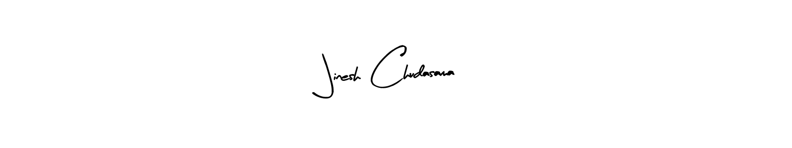 Make a beautiful signature design for name Jinesh Chudasama. With this signature (Arty Signature) style, you can create a handwritten signature for free. Jinesh Chudasama signature style 8 images and pictures png