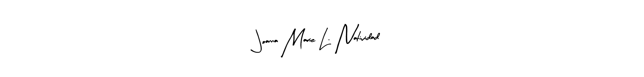 Create a beautiful signature design for name Joanna Marie L. Natividad. With this signature (Arty Signature) fonts, you can make a handwritten signature for free. Joanna Marie L. Natividad signature style 8 images and pictures png