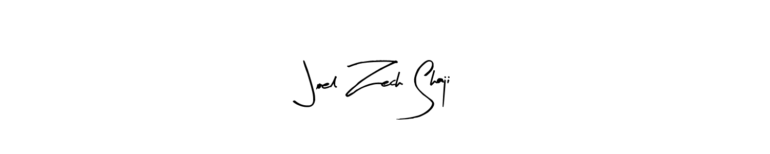 How to make Joel Zech Shaji name signature. Use Arty Signature style for creating short signs online. This is the latest handwritten sign. Joel Zech Shaji signature style 8 images and pictures png