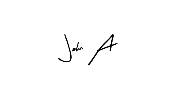 Make a beautiful signature design for name John A. With this signature (Arty Signature) style, you can create a handwritten signature for free. John A signature style 8 images and pictures png