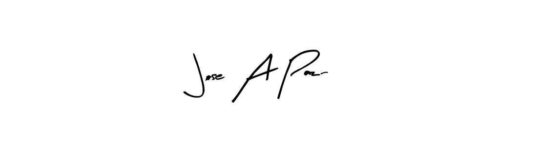 if you are searching for the best signature style for your name Jose A Paz-. so please give up your signature search. here we have designed multiple signature styles  using Arty Signature. Jose A Paz- signature style 8 images and pictures png