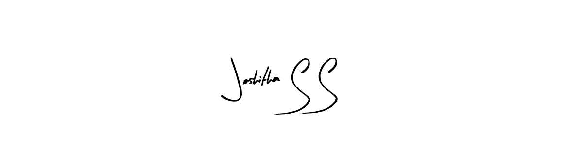 Make a beautiful signature design for name Joshitha S S. With this signature (Arty Signature) style, you can create a handwritten signature for free. Joshitha S S signature style 8 images and pictures png