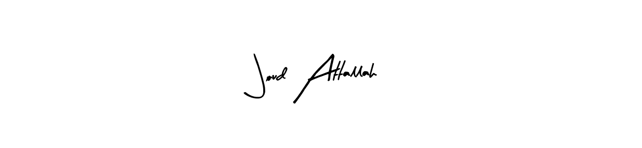 Make a beautiful signature design for name Joud Attallah. With this signature (Arty Signature) style, you can create a handwritten signature for free. Joud Attallah signature style 8 images and pictures png