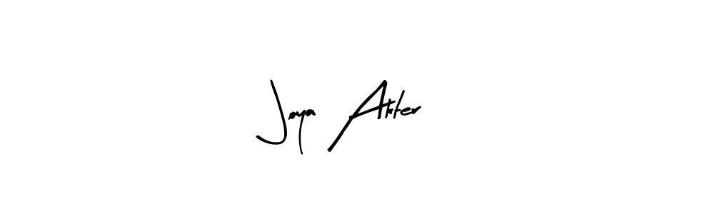 Make a beautiful signature design for name Joya Akter. With this signature (Arty Signature) style, you can create a handwritten signature for free. Joya Akter signature style 8 images and pictures png