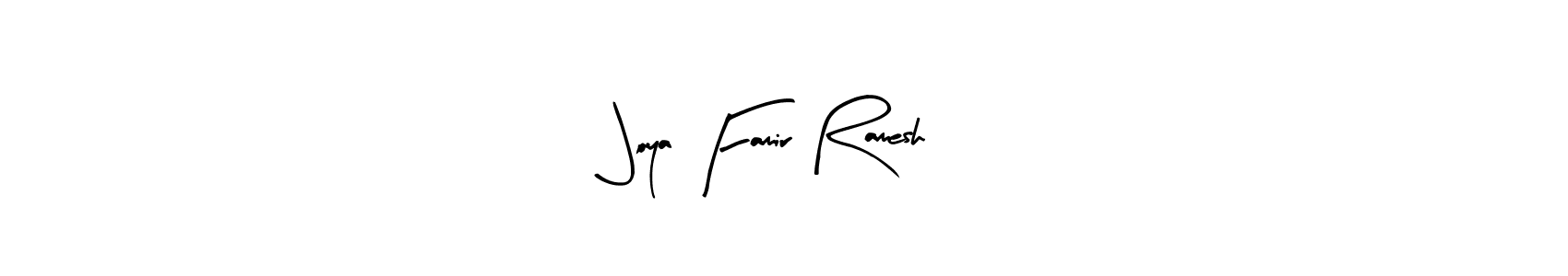 Also You can easily find your signature by using the search form. We will create Joya Famir Ramesh name handwritten signature images for you free of cost using Arty Signature sign style. Joya Famir Ramesh signature style 8 images and pictures png