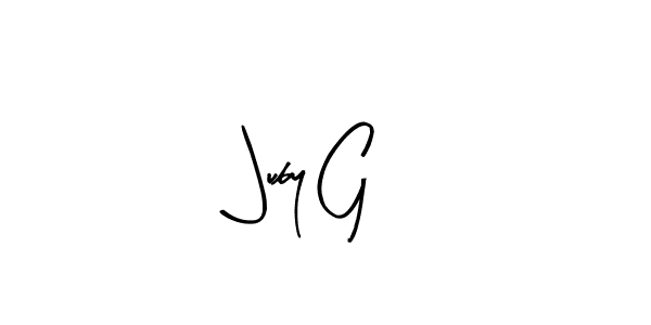 The best way (Arty Signature) to make a short signature is to pick only two or three words in your name. The name Juby G include a total of six letters. For converting this name. Juby G signature style 8 images and pictures png