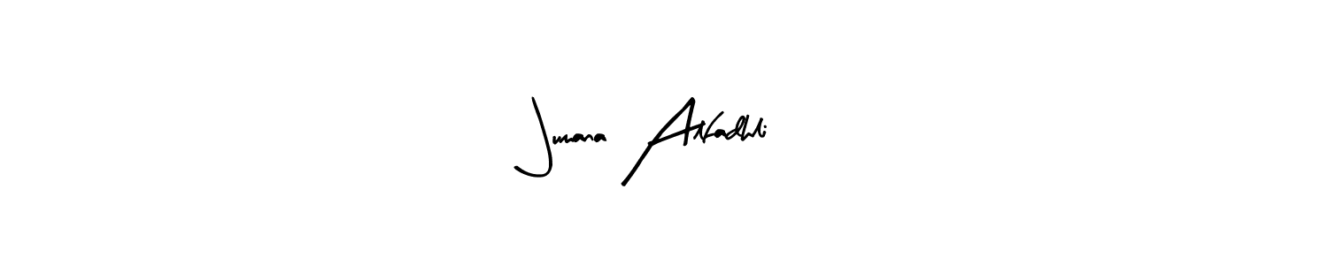 How to make Jumana Alfadhli signature? Arty Signature is a professional autograph style. Create handwritten signature for Jumana Alfadhli name. Jumana Alfadhli signature style 8 images and pictures png