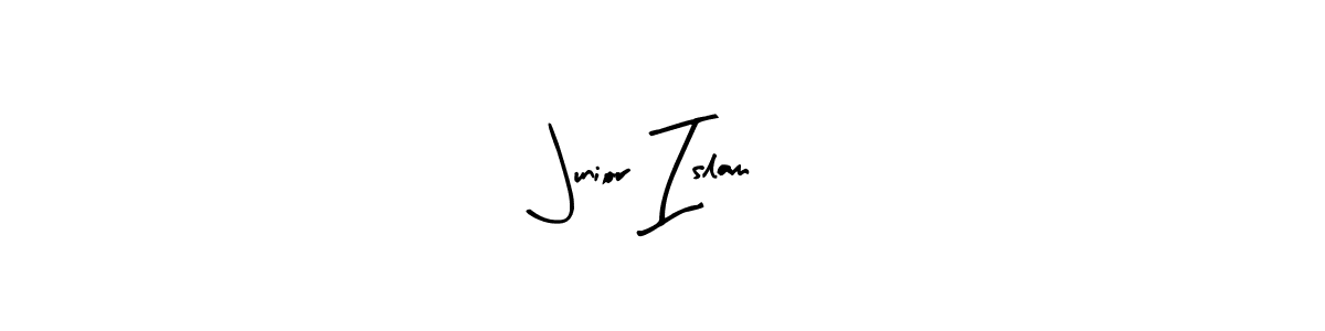 How to make Junior Islam name signature. Use Arty Signature style for creating short signs online. This is the latest handwritten sign. Junior Islam signature style 8 images and pictures png