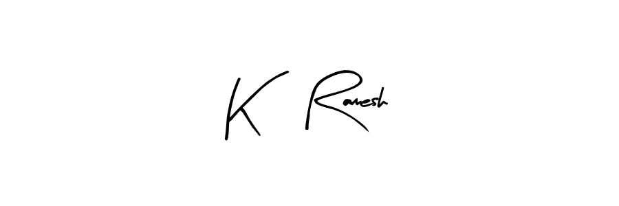 Design your own signature with our free online signature maker. With this signature software, you can create a handwritten (Arty Signature) signature for name K, Ramesh. K, Ramesh signature style 8 images and pictures png