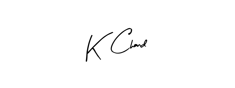 Similarly Arty Signature is the best handwritten signature design. Signature creator online .You can use it as an online autograph creator for name K  Chand. K  Chand signature style 8 images and pictures png